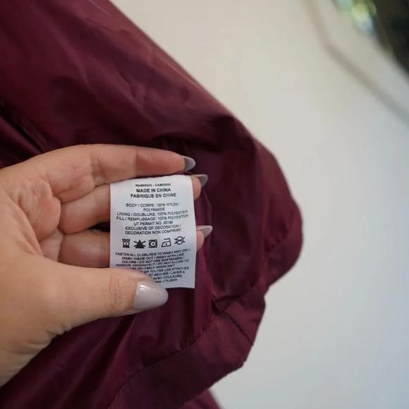 Air Jordan Oversized Puffer Jacket Men's Large Bordeaux - Picture 8 of 12